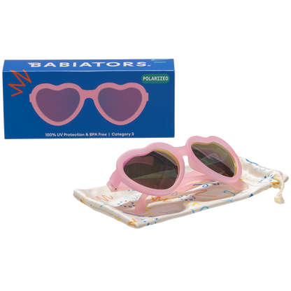 Frosted Pink Heart Sunglasses