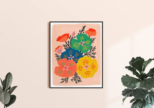 Rainbow Flora - Art Print