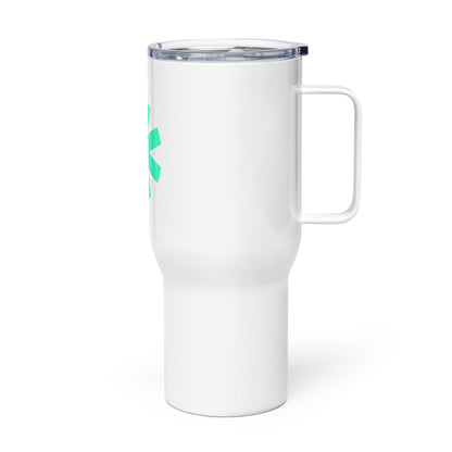 Travel mug with a handle