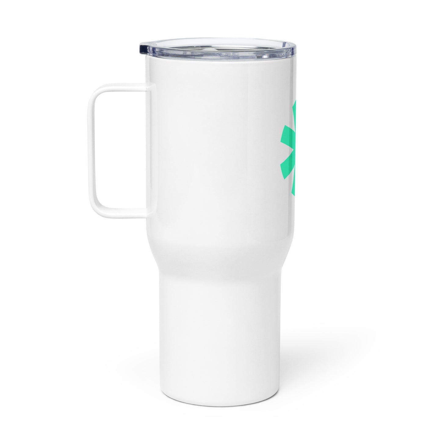 Travel mug with a handle